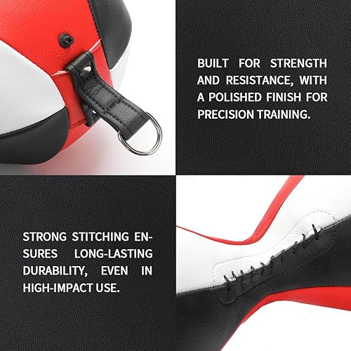 Miniatura 6 de OHMYFIT - Saco de boxeo flexible de doble extremo tensión y altura fáciles de ajustar de los cables con sistema flexible especial para hombres y