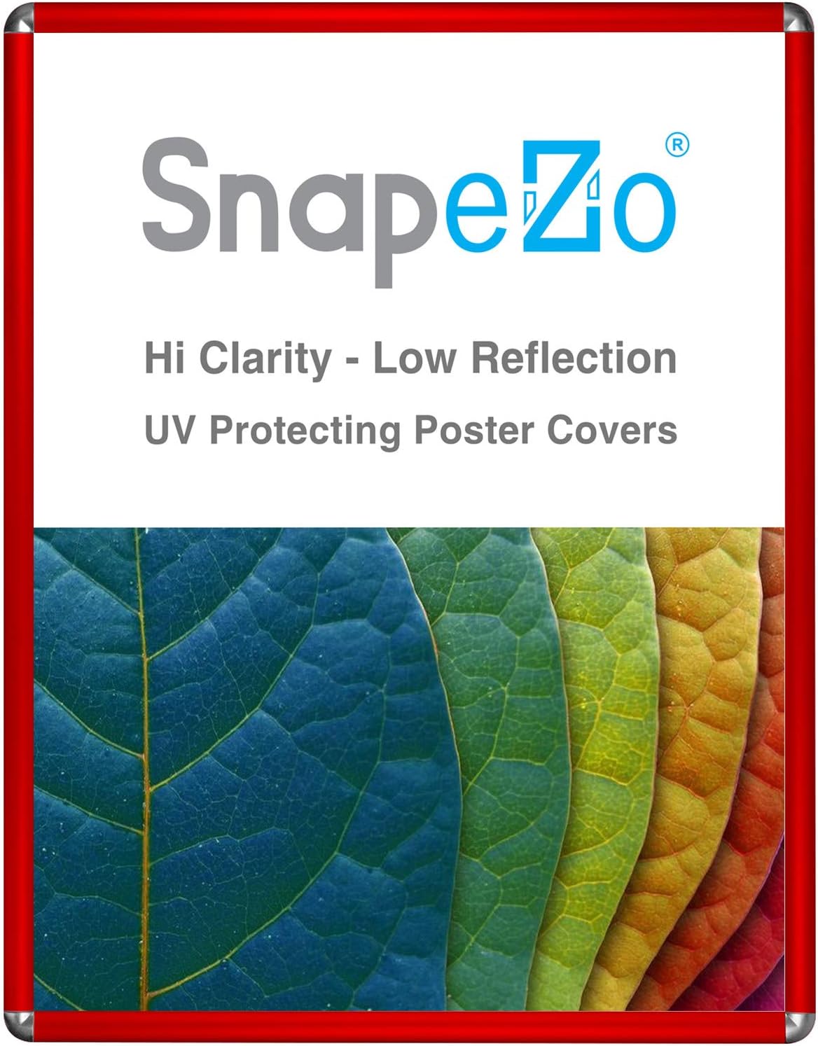 SnapeZo Poster Frame 36x48 Inches, Red 1.25 Inch Aluminum