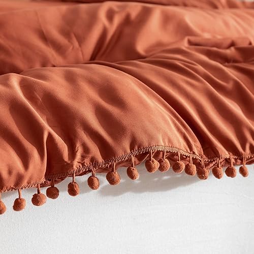 Vista 104 de YIRDDEO Juego de edredón tamaño King – Edredón tamaño King con flecos de bolas, juego de ropa de cama suave para todas las estaciones – 3 piezas, 1
