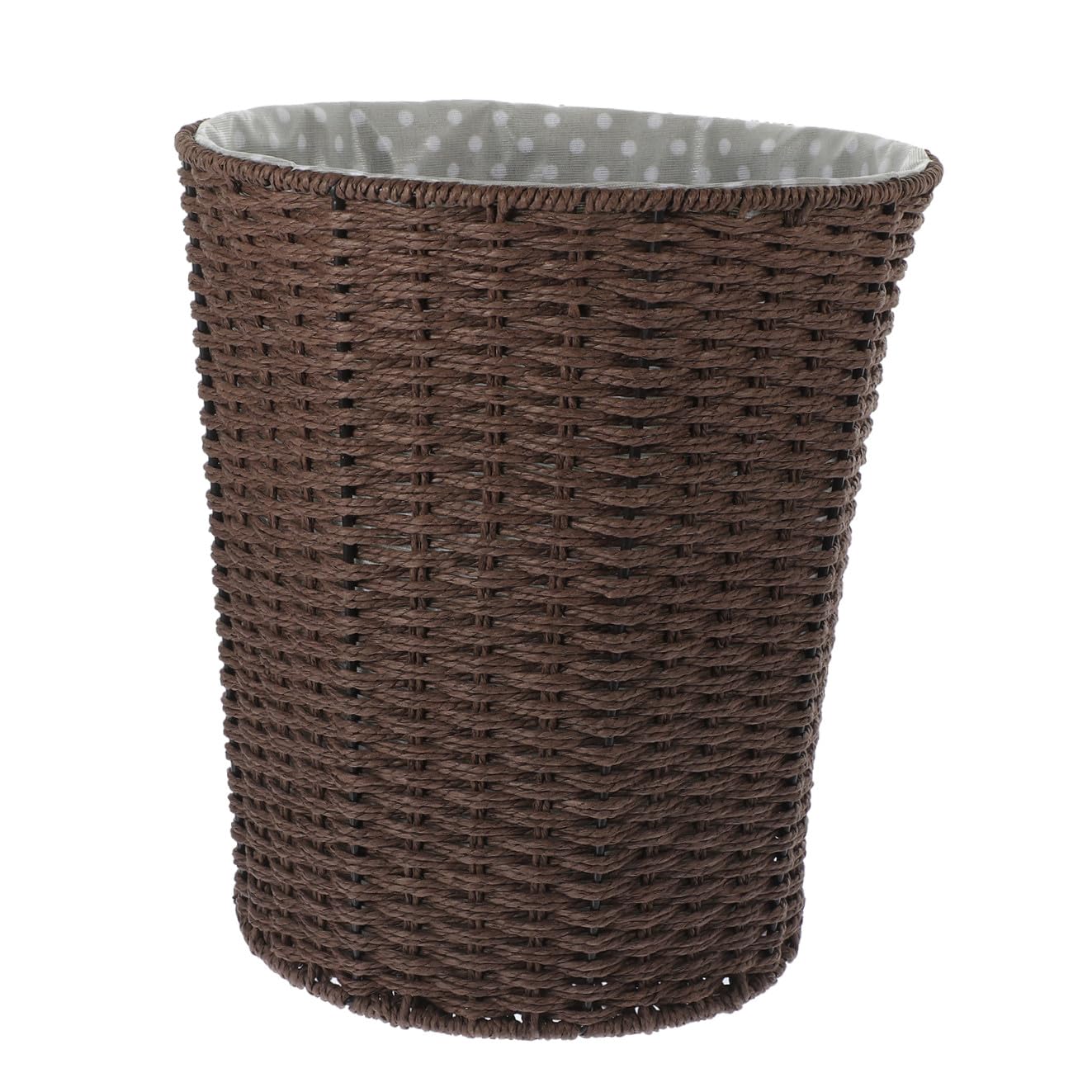 VICASKY Rattan Woven Trash Can with Inner Liner, Kitchen Storage Basket Wastebasket for Home, Living Room, Bedroom, and Office Organization Random Color