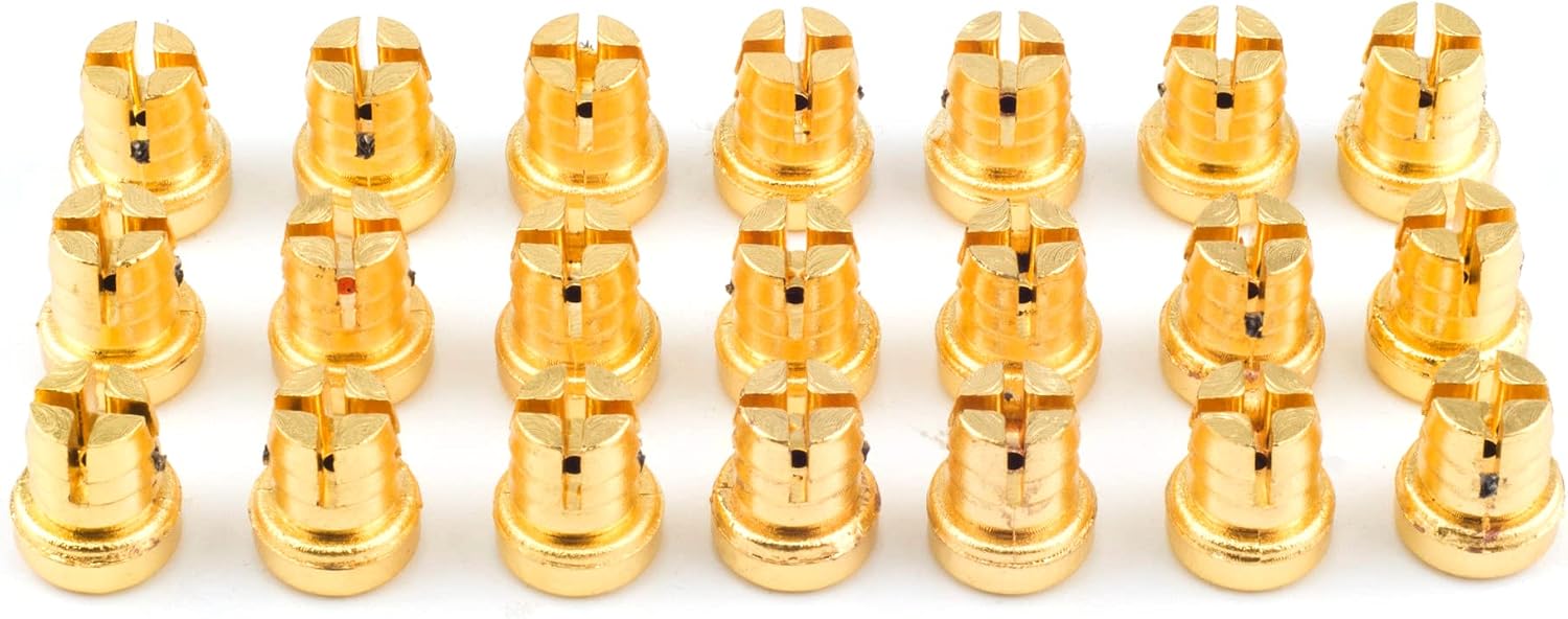 RTRHINOTUNING 50PCS Wheel Lip Rivets Nuts of 7.9mm/0.31in Hole Replacement Plastic Gold Rivets Replacement Wheel Lip Rivets Nuts ABS Plastic Wheel Rim Lip Rivets Nuts Replacement Rivets Universal