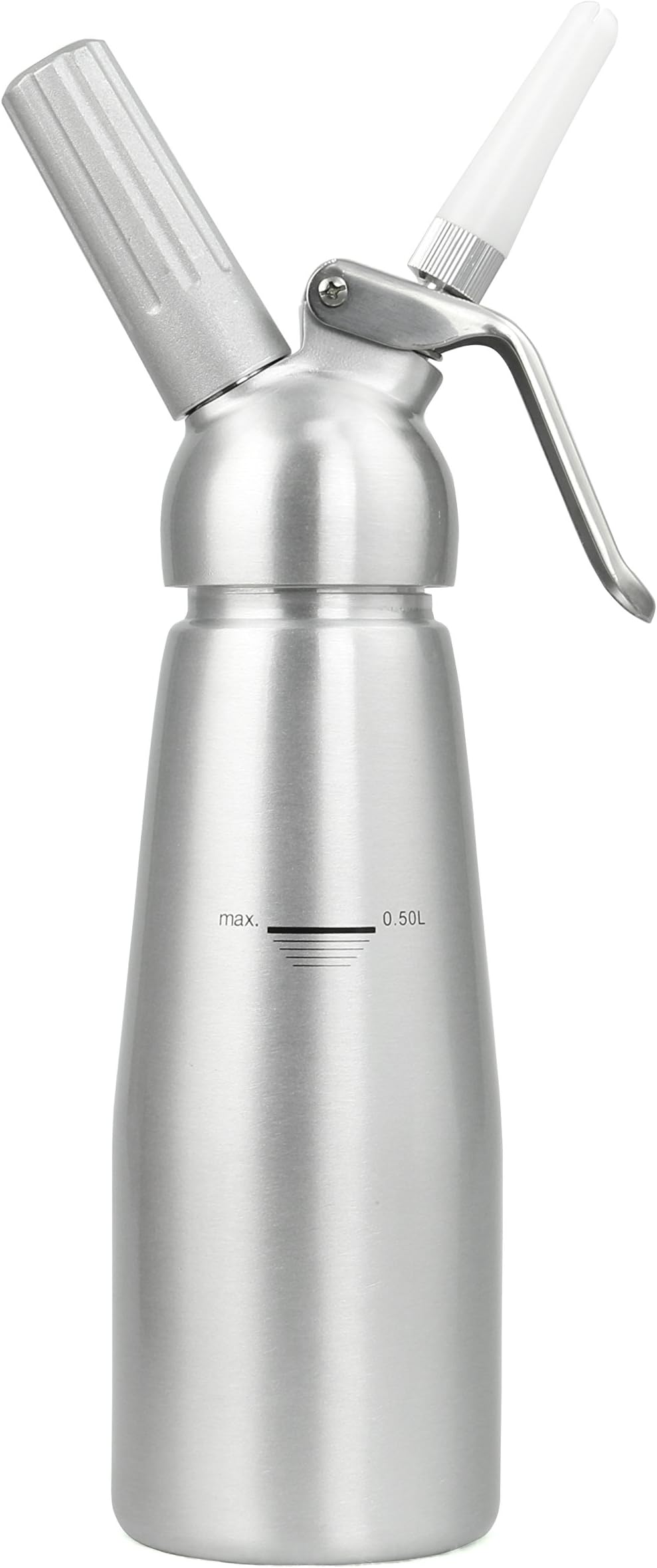 Whipped Cream Dispensers - AceChef 1-Pint Cream Dispenser Cream Whipper, 3 Extra Decorating Nozzles, 500ml Capacity & Silver Color