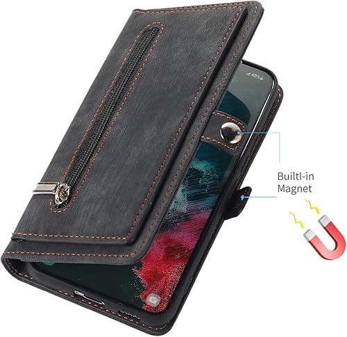 Miniatura 5 de Asuwish Funda de teléfono para Samsung Galaxy S21 5G de 6.2 pulgadas con protector de pantalla de vidrio templado y correa para la muñeca de cuero