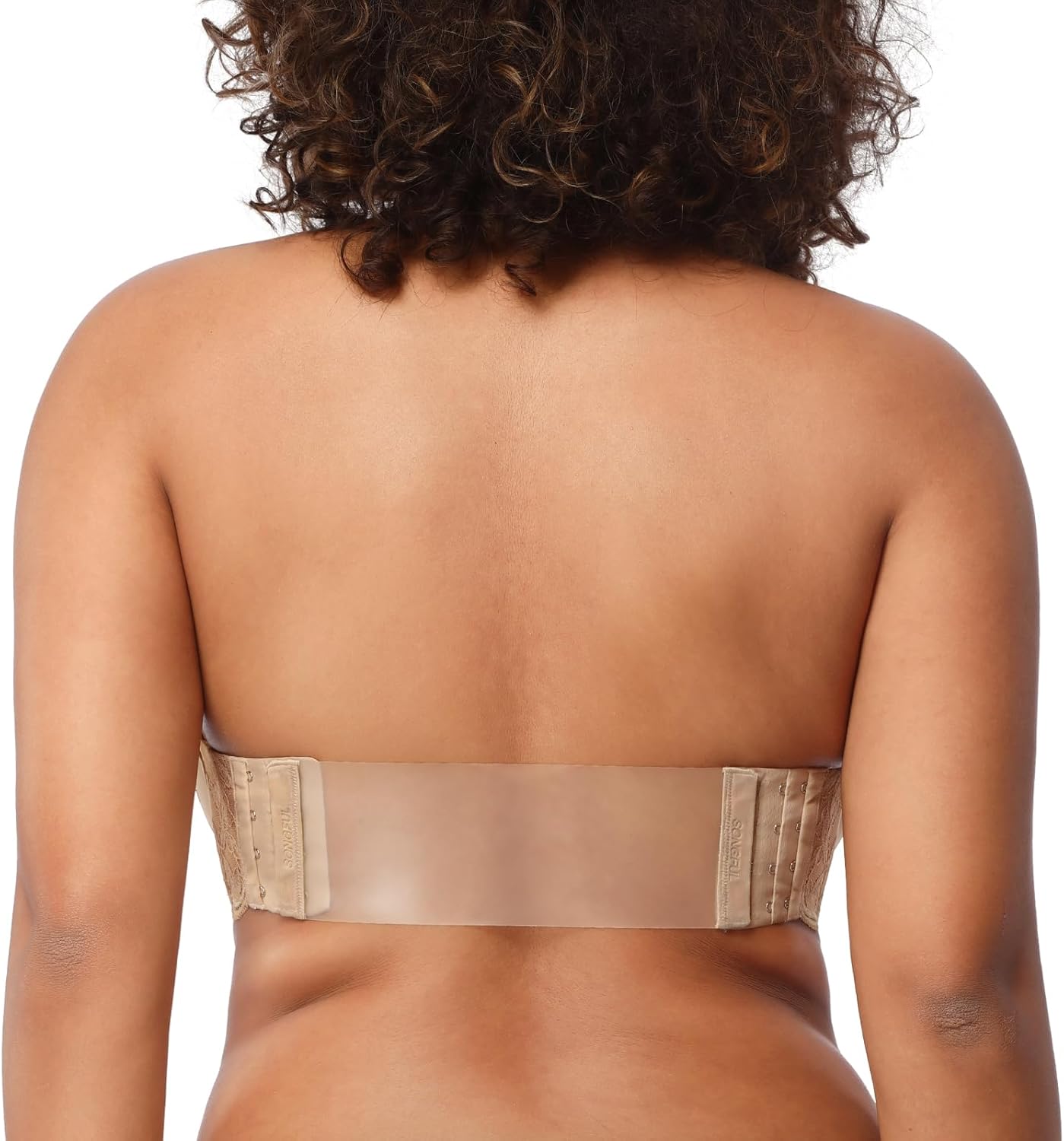 songful Women's Strapless Bra Push Up - Backless Balconette Bra Underwire Padded Convertible Multiway T-Shirt Bra