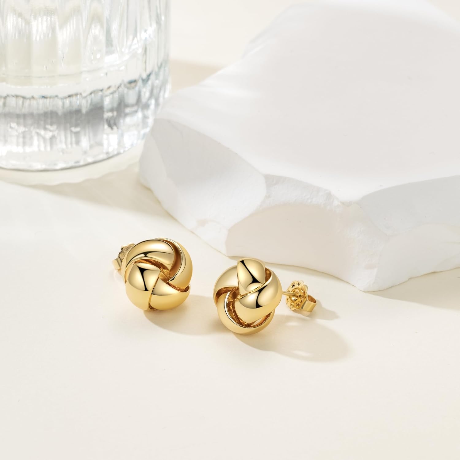 14K Gold Stud Earring for Women Gold Studs Earrings Exquisite Small Stud Earrings for Women Well-polished Studs 14K Jewelry