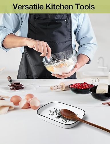 Miniatura 6 de Soporte de cuchara de cerámica para tenedor, lo que el tenedor es para la cena, utensilios de cocina funcionales para cena, mesa de comedor,