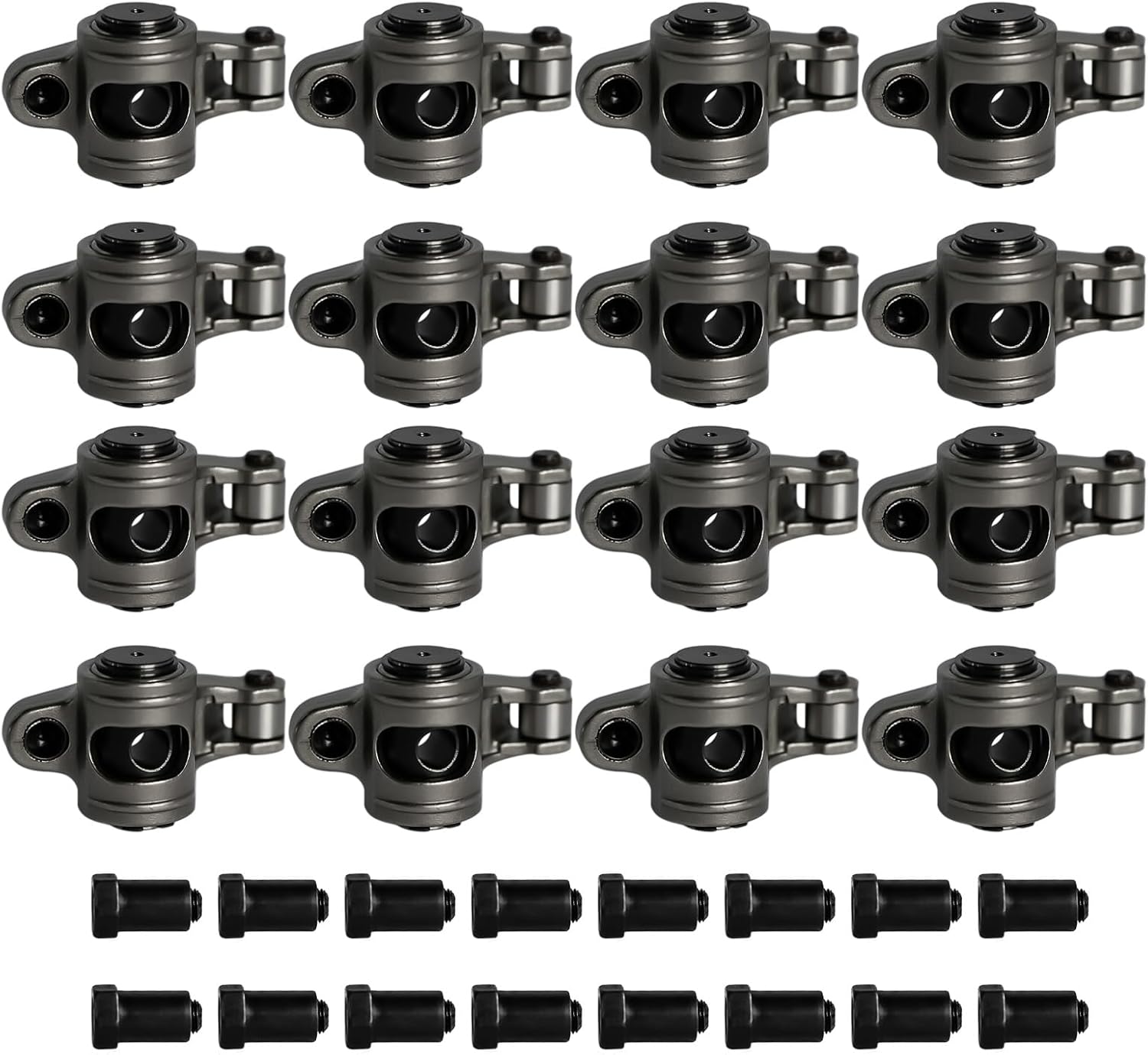GELUOXI Stainless Steel Roller Rocker Arm Set Replacement for Chevy Small Block Gen I 262 265 267 283 302 305 307 327 350 400 1.6 Ratio 3/8"