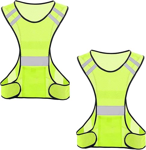 TCCFCCT Chaleco reflectante para correr, equipo de correr de alta visibilidad con bolsillo grande