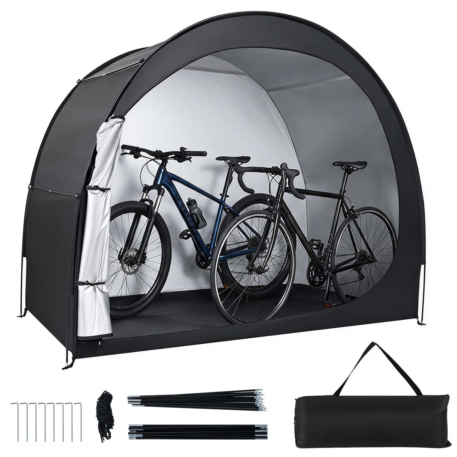 TANGZON Bike Storage Tent, Outdoor Bicycle Shed for 2 Bikes