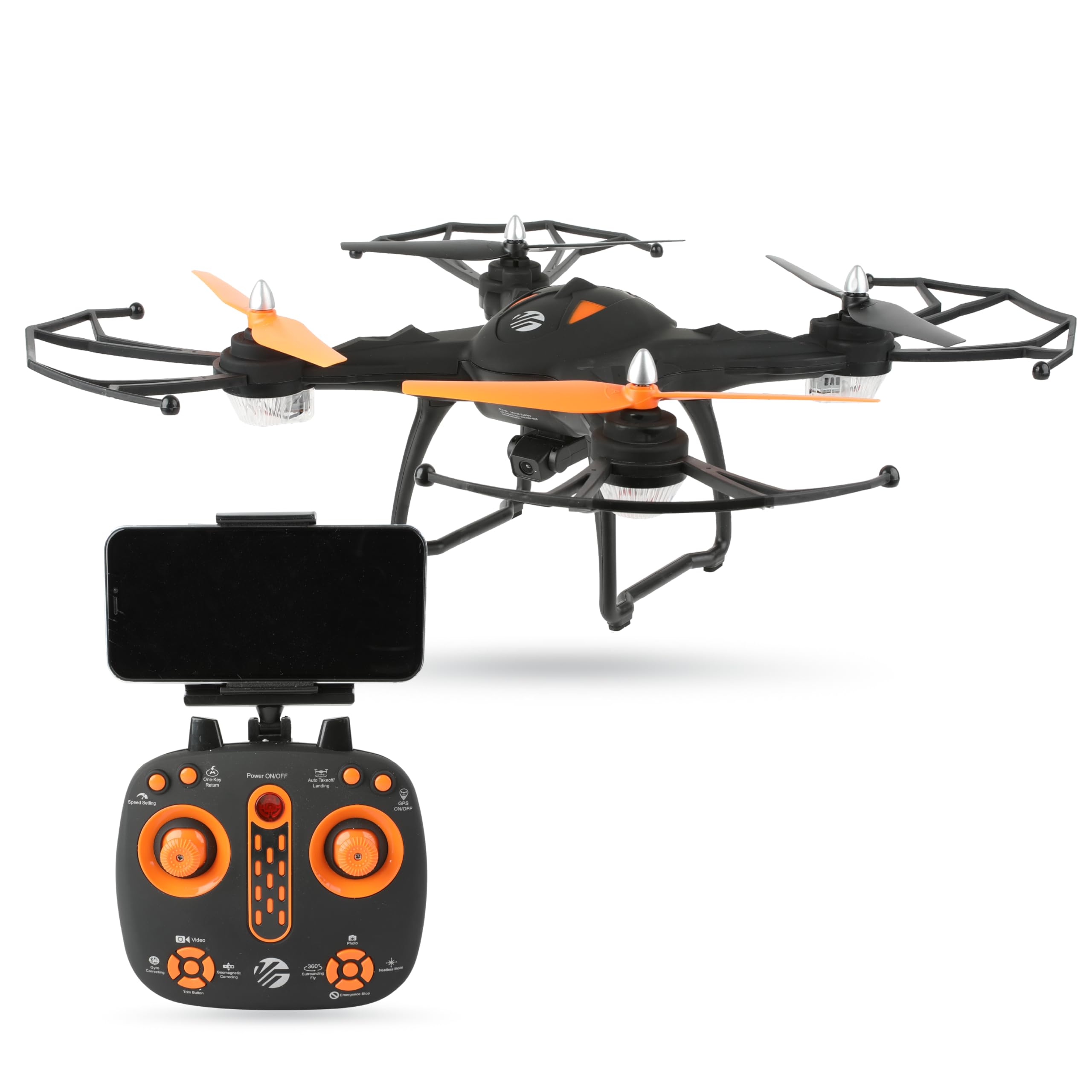 Vivitar - 360 Skyview GPS Video Drone, Camera & Stabilized Aerial Footage (Orange/Black)