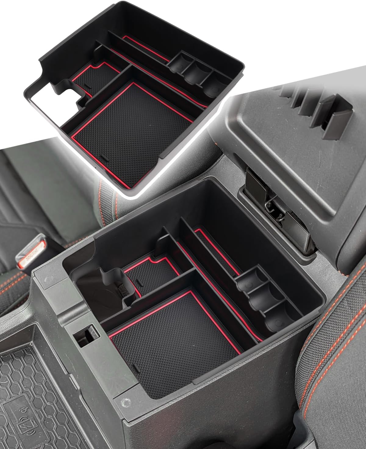 CDEFG 2022-2025 2026 Frontier Center Console Organizer Tray for Nissan Frontier Accessories Armrest Storage Box Insert Tray for Frontier S,SV,Hardbody Edition,Pro-X,Pro-4X,SL Arm Rest