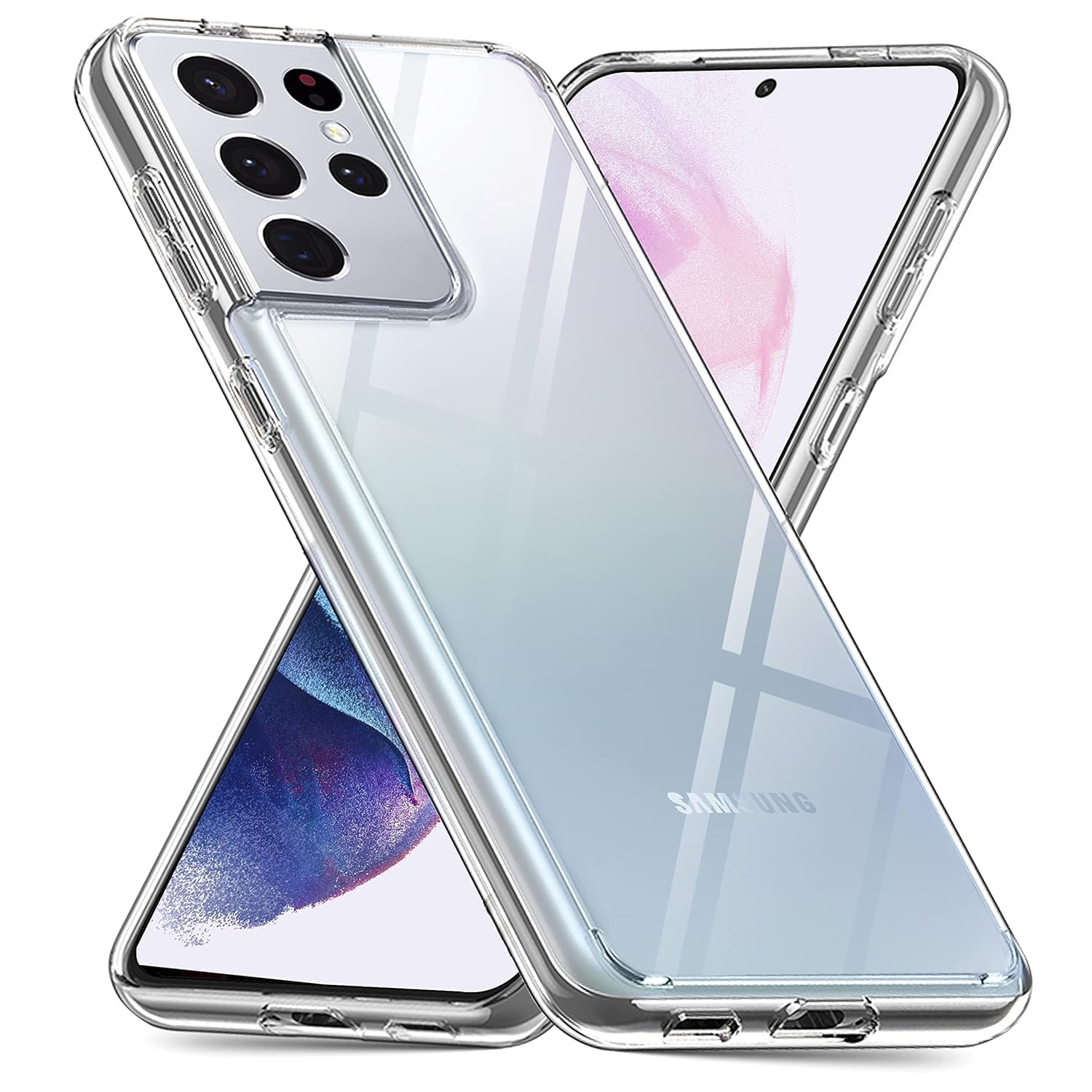 FLAZER TPU Transparent Mobile Soft & Flexible Shockproof Back Cover for Samsung Galaxy S21 Ultra- Clear (B0CM7NG84L) Amazon Price History, Amazon Price Tracker