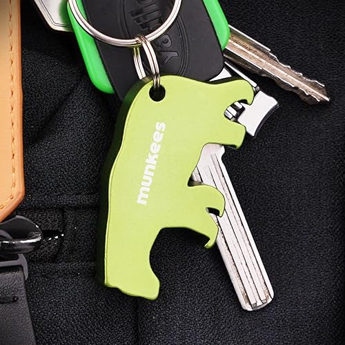 Miniatura 4 de Little Bear - Llavero abridor de botellas, paquete de 2 abridores de cerveza de aluminio, accesorios de viaje al aire libre, color verde
