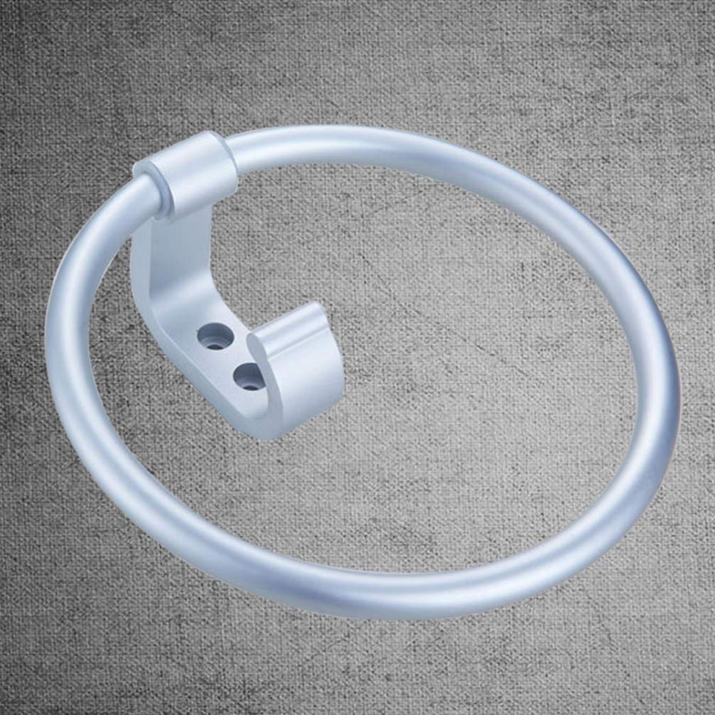 VASDEV 1 portasciugamani ad Anello in Alluminio Spaziale da Parete Rotondo portasciugamani da Bagno portasciugamani Appendiabiti con Gancio per Bagno Hotel Cucina Toilette