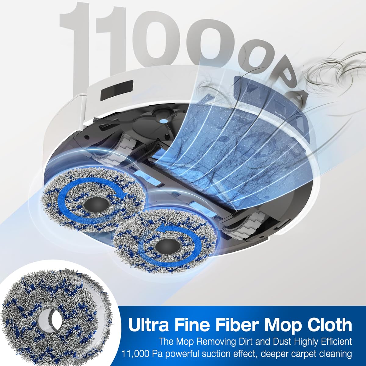 AiLomey Ersatzteile-Set Für Ecovacs Deebot T30 Omni / T30 Pro Omni | 1x Hauptbürste, 2x HEPA Filter, 4x Beutel, 4x Tücher, 2x Seitenbürsten