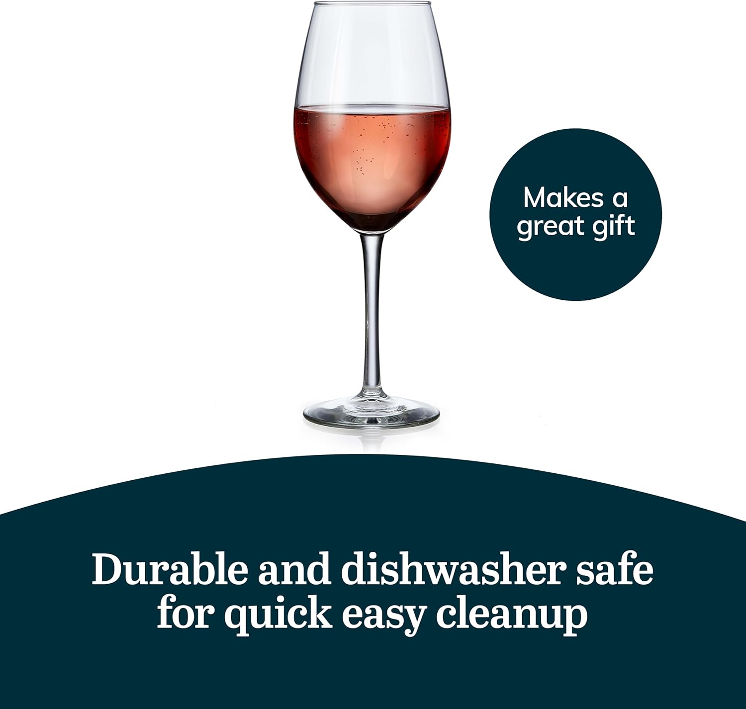 Libbey Entertaining Essentials All Purpose Wine Glasses, Classic White and Red Wine Glasses Set of 6, Stemmed Wine Glasses for Any Wine Variety
