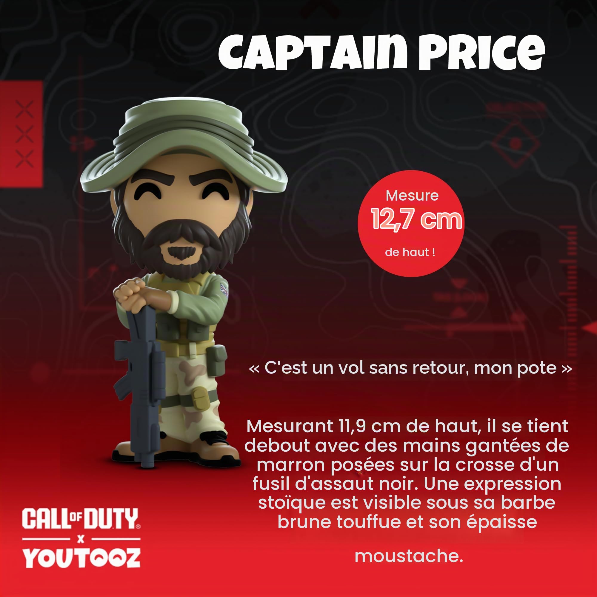 You Tooz Captain Price Figurine en Vinyle de 11,9 cm, Collection Call of Duty Captain Price, Vert, Marron
