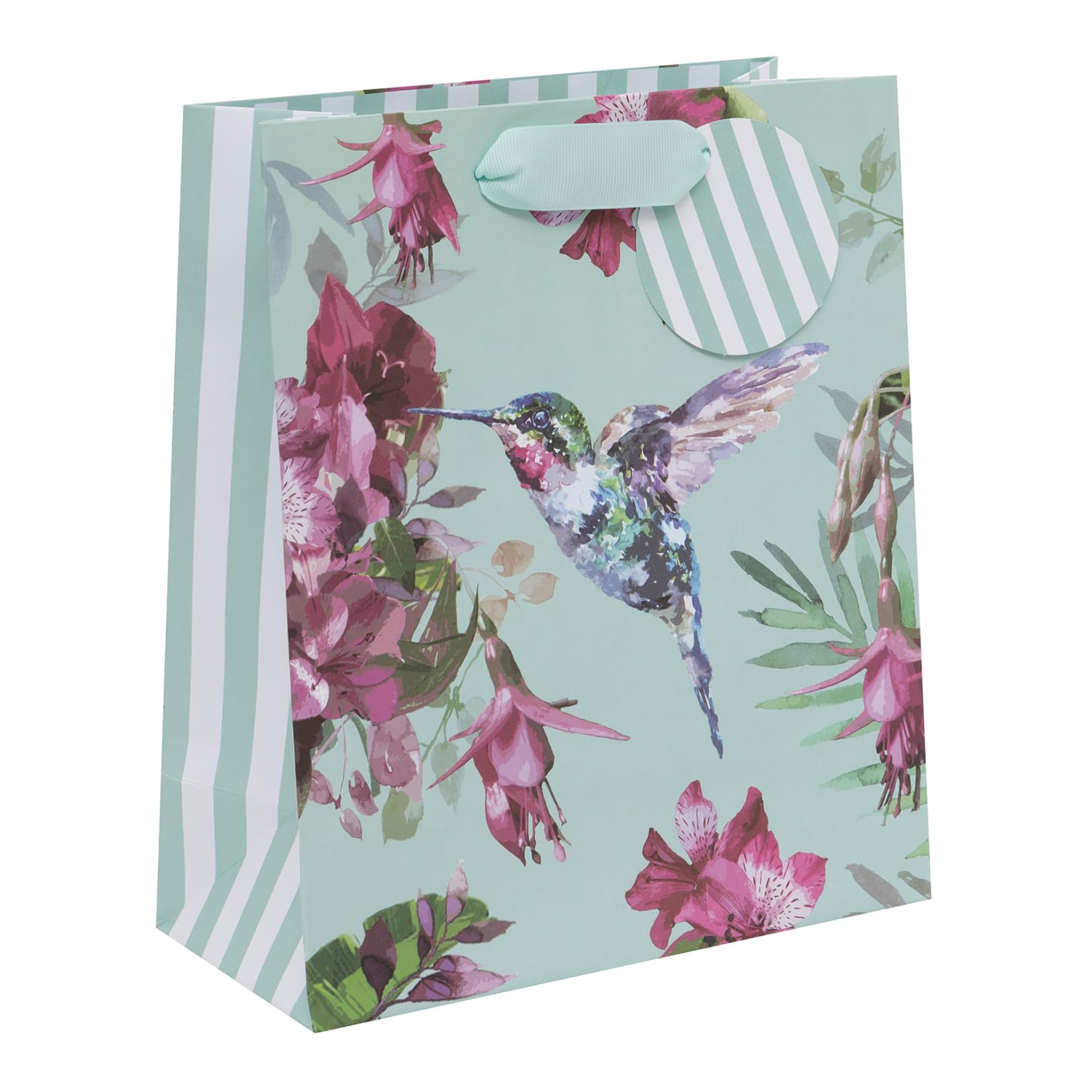 Ballyhoo Medium Happy Birthday Gift Bag Hummingbird, 25.3 x 21.5 x 10.2 mm, Multi-Coloured