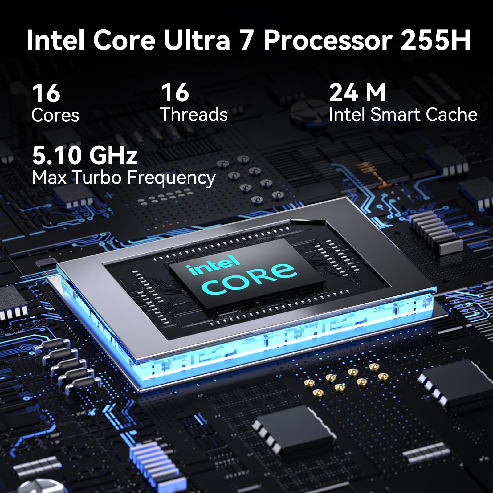 Intel NUC 15 PRO, für ASUS NUC 15 PRO Mini PC – mit Ultra 7 255H, 32GB RAM & 1TB SSD, Win 11 Pro, Intel Wi-Fi 7 (Gig+) sowie BT 5.4, Geschäfts-PC für Bildung, Büro, Digital Signage, POS & SMB