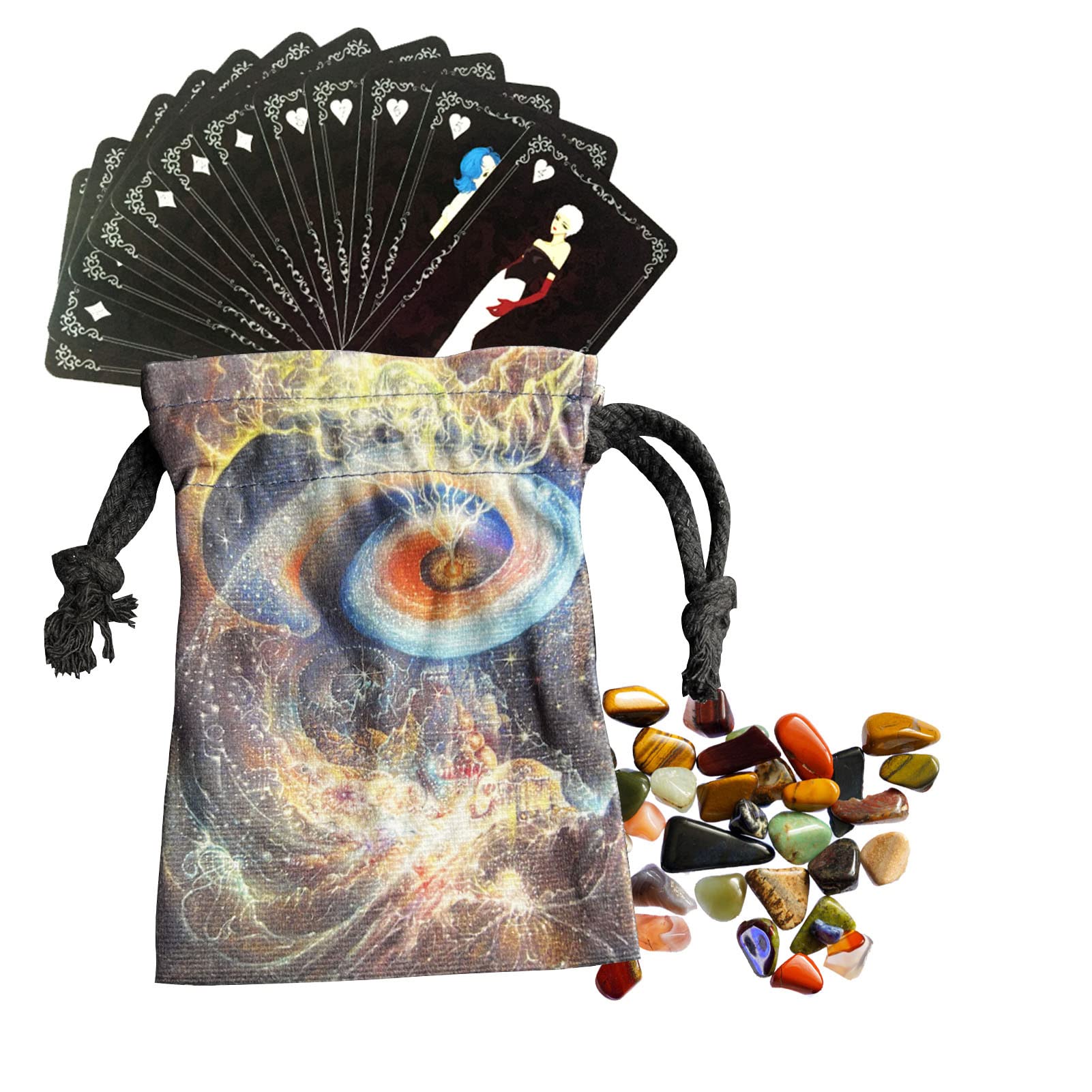 Sac De Tarot En Velours SHIPENOPHY - Poche De Rangement à Cordon Pour