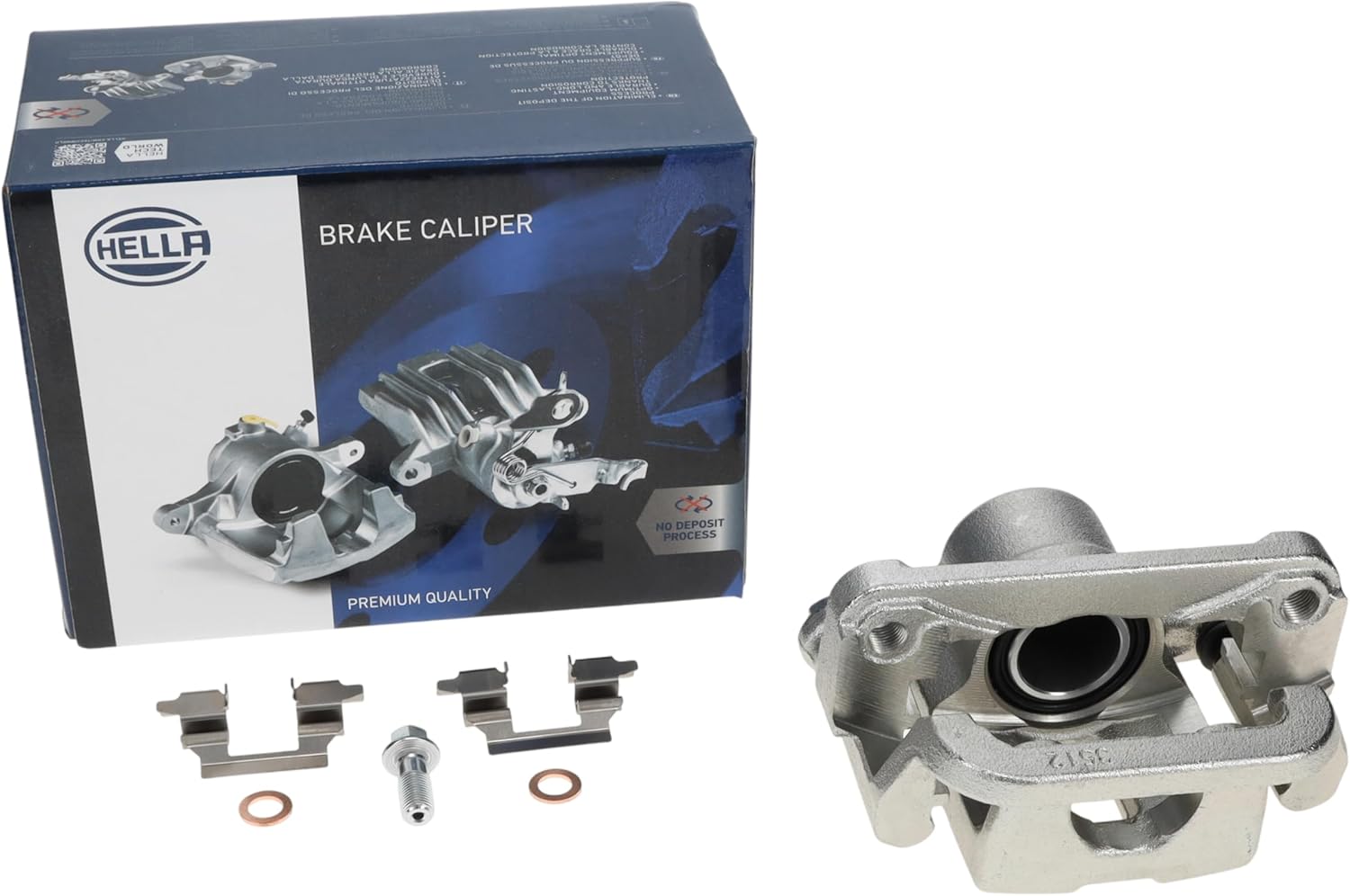 HELLA Brake Caliper With Bracket Included Compatible with Select 2003-2005 INFINITI & Nissan, Rear Left