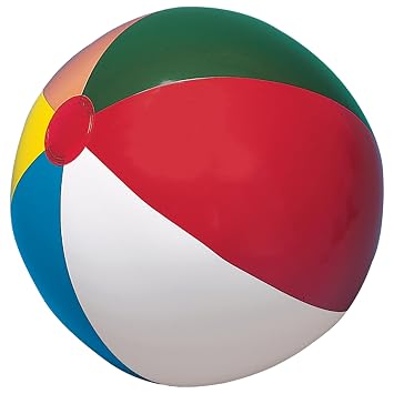 Champion Sports 16 in Heavy-Duty Beach Ball , Multi Color , Assorted Sizes - IB16