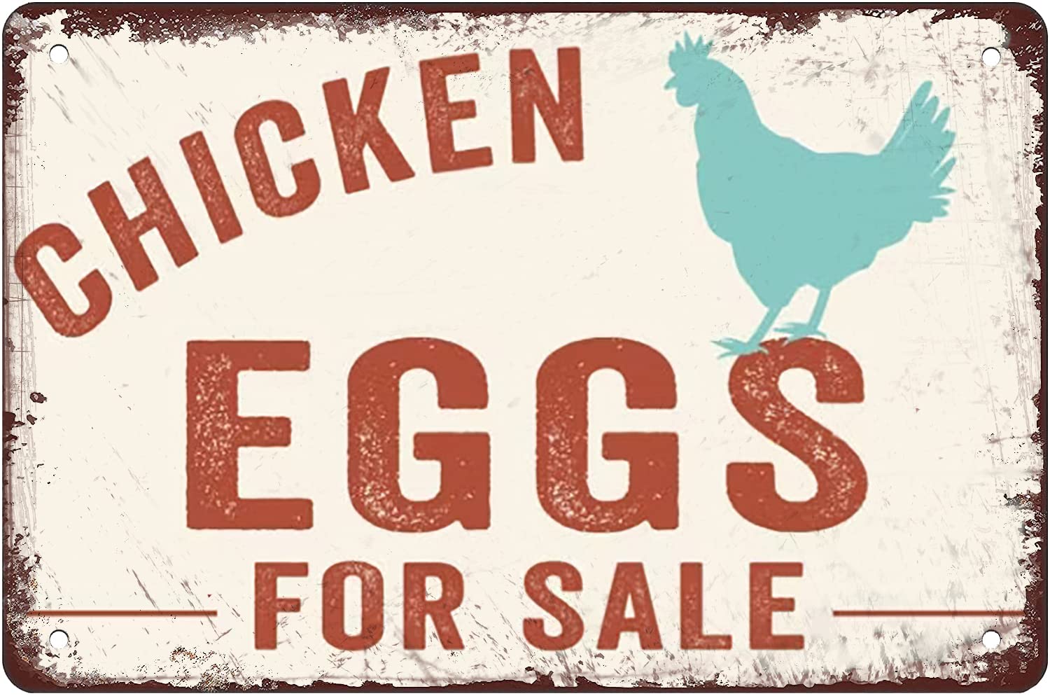 Farm Fresh Chicken Eggs for Sale Yard Metal Tin Sign Farmhouse Chicken Signs Farmhouse Wall Art Funny Farm Chicken Wall Decor Posters Prints Artwork