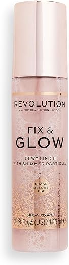 Revolution Beauty London Makeup Revolution 100Ml Fix & Glow Fixing Spray For Face Makeup,Illuminating & Hydrating Makeup Fixing Spray,Vegan & Cruelty-Free,Makeup Fixing Spray…