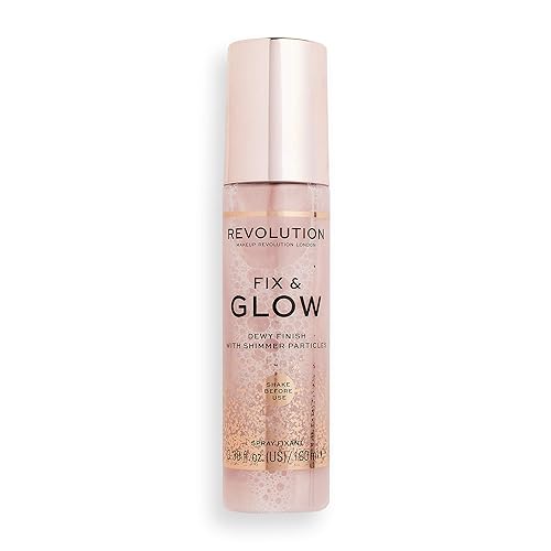 Revolution Beauty Fix & Glow Fixing Spray, Illuminating & Hydrating, Vegan & Cruelty-Free, 100ml