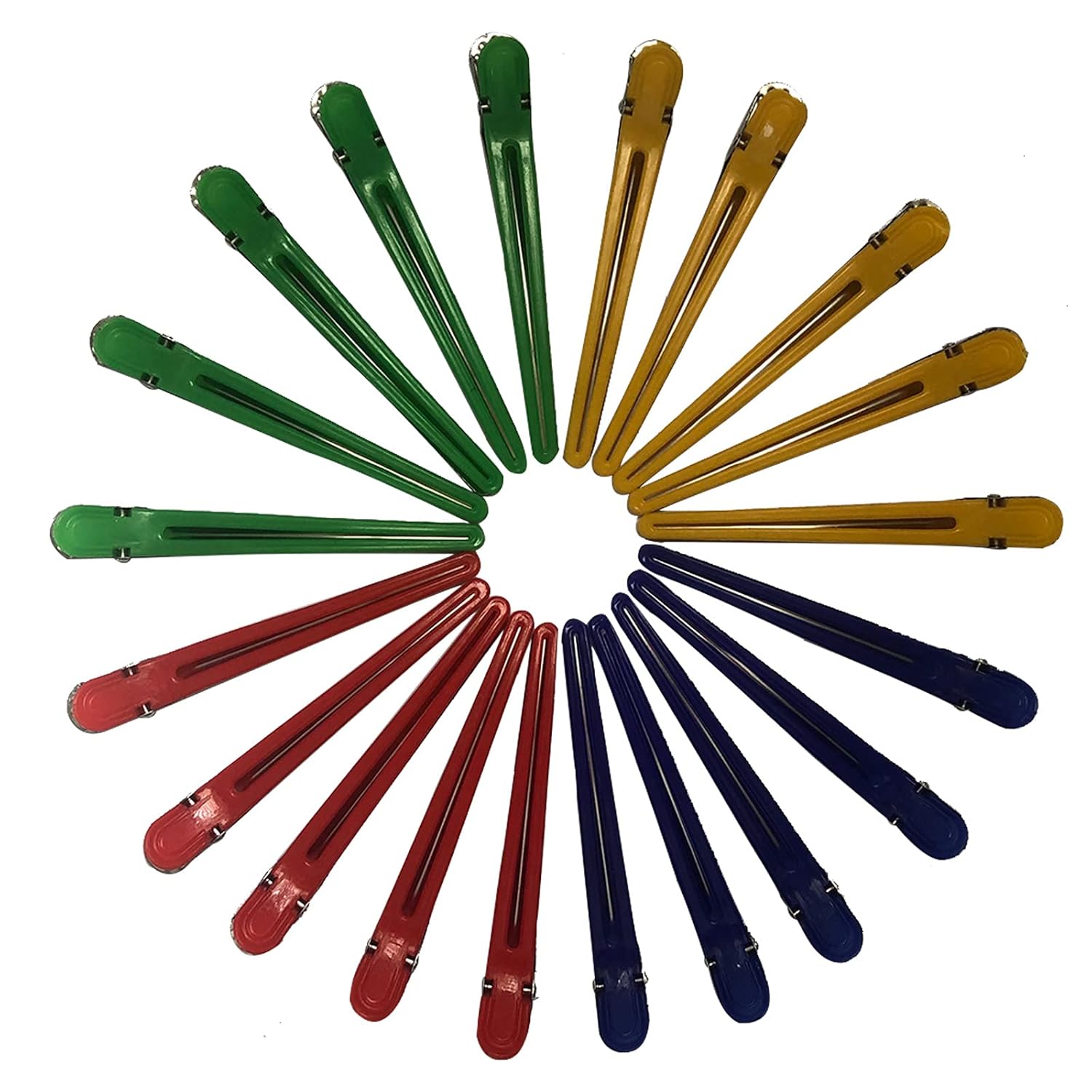 Willcat 20 PCS 4 inches Duck Bill Hair Clips Metal