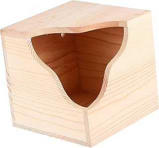 DOITOOL 1pc Squirrel Chalet Squirrel Feeding Log Cabin Squirrel Feeding Cabin Squirrel Feeding House Wooden Feeder Wood Squirrel Cage Squirrel Wood Squirrel House Multifunction