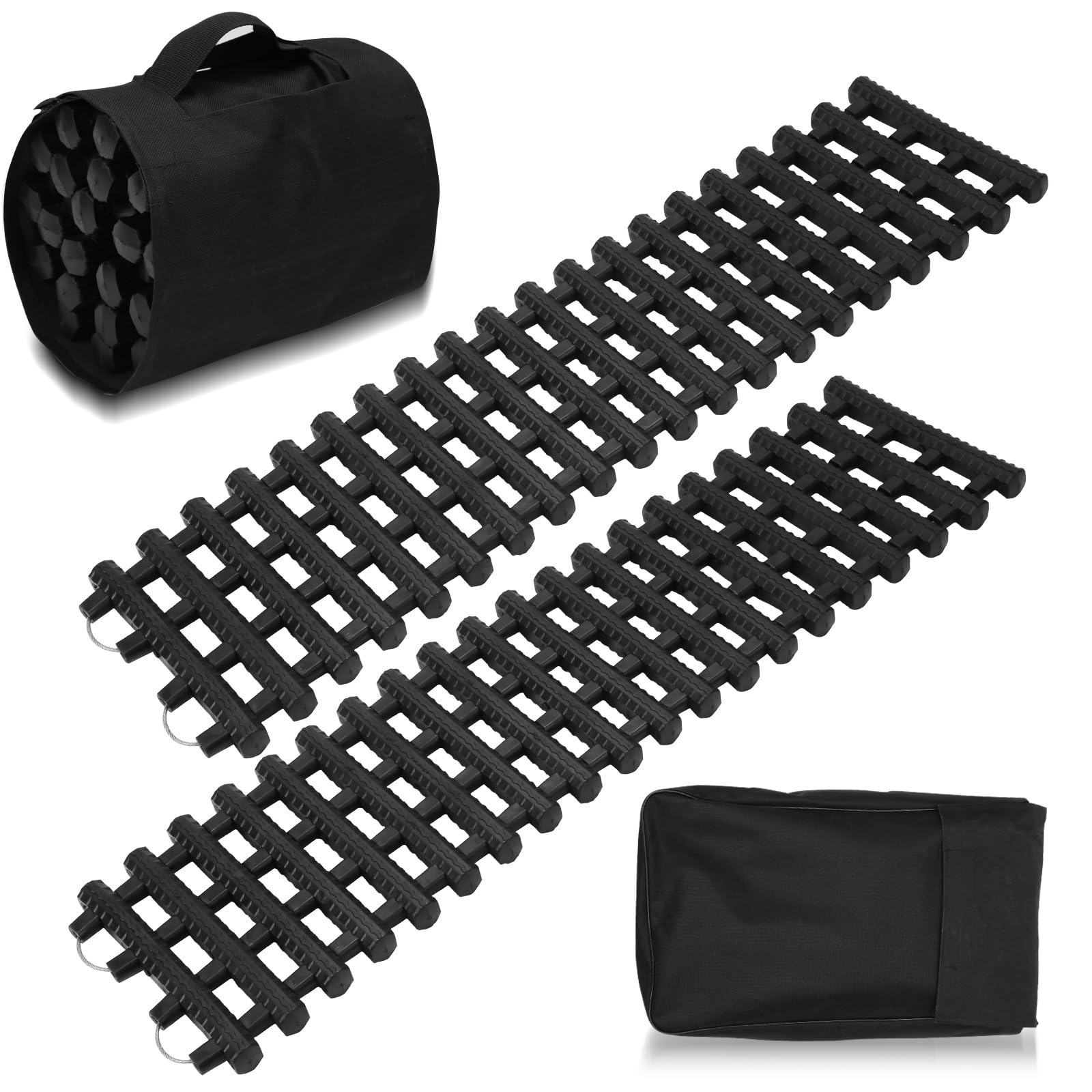 Set di 2 Tappetini Trazione Auto Antiscivolo Sabbia 80 x 21 cm