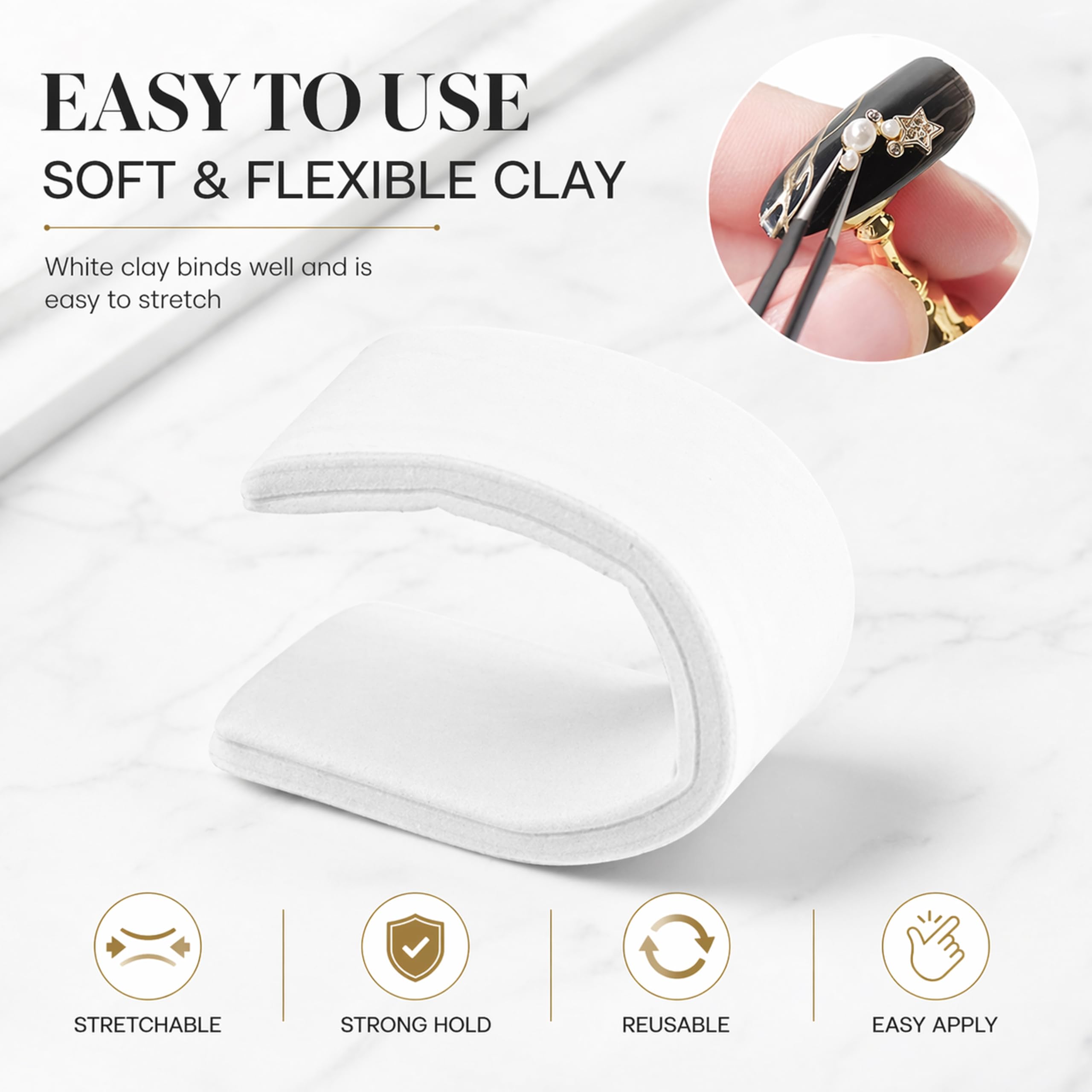 2 Set Acrylic Nail Practice Stand Magnetic Nail Tip Art Display Stand Holder Manicure Tool with Reusable Adhesive Putty Clay for Home Salon Makeup 2