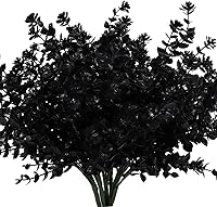 Vista 39 de RECUTMS - 8 ramas de flores artificiales, eucalipto artificial realistas, resiste rayos ultravioleta, para jardín, patio, boda, oficina y casa