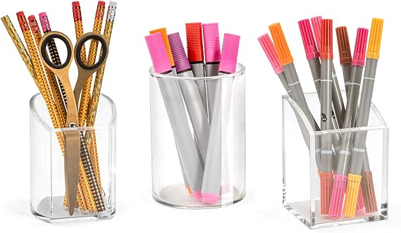 Osco Clear Acrylic Square Pen Pot, APP-2