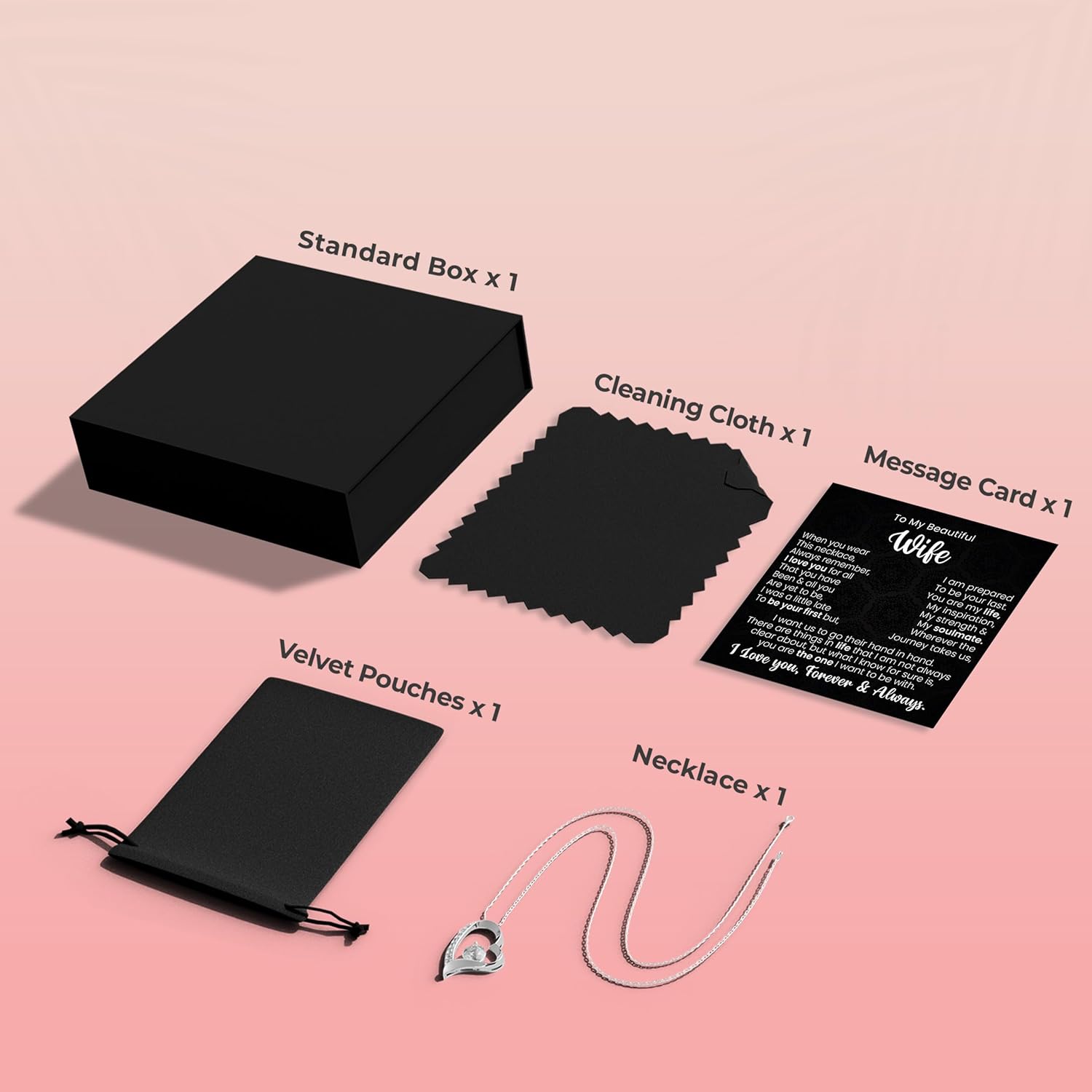 Wife Necklace From Husband| Mothers Day Necklace for Her| Soulmate Anniversary or Birthday Jewelry Gift| Hot Doe White Gold Cz Pendant Necklace - Image 4