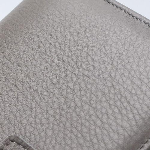 Miniatura 7 de Cartera de piel Bveyzi para mujer, grande, con bolsillo con cremallera para sostener teléfono y chequera, Gris, Cartera Rfid