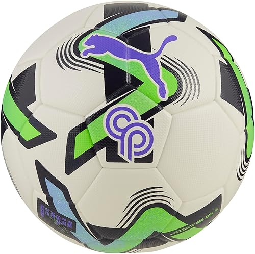 PUMA Balón de fútbol unisex Christian Pulisic Performance, PUMA White-New Navy-Green Glare-Elektro Purple SS25, 5