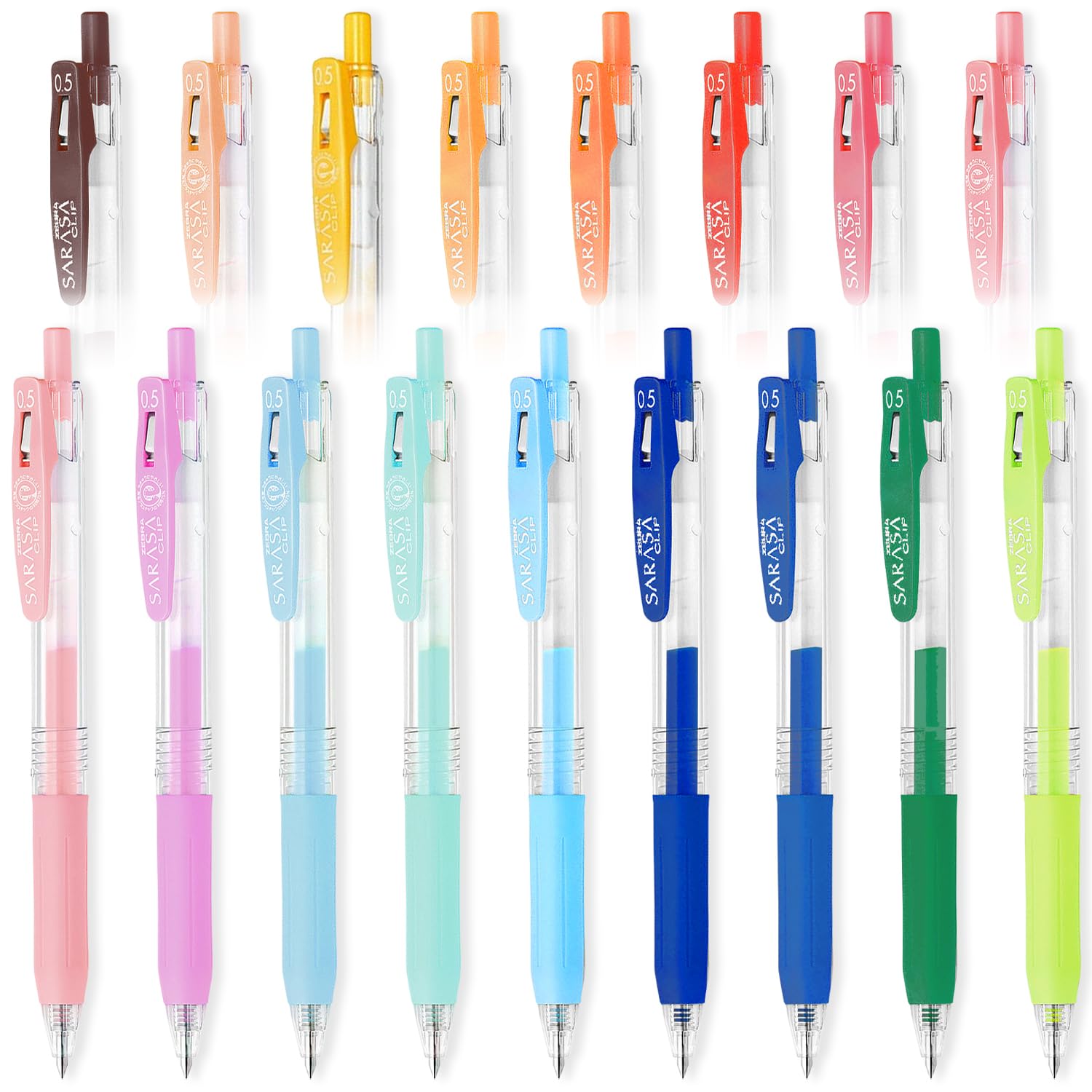 Zebra Sarasa JJ15-5C-VI2 Penne Gel Vintage | 0.5mm | 5 Colori Set | Inchiostro Pigmentato | Stile Elegante - Foto 9