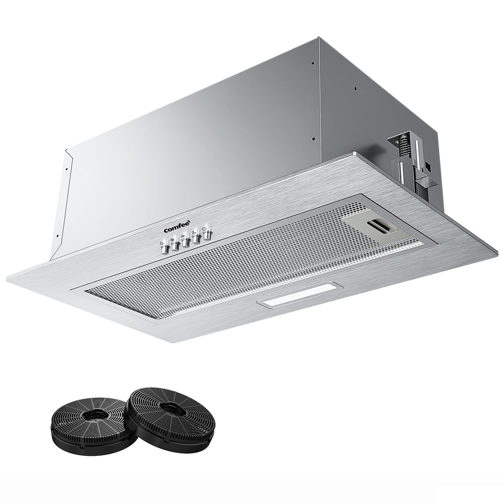 COMFEE' Integrated Cooker Hood CHL17EM21I, 52cm Stainless Steel Built-in Extractor Fan Kitchen, 400m³/h Powerful Extraction, 3 Speed Settings, LED Lighting, Easy Clean Filters — view 8