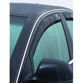Front Wind Deflectors 1 Set for Driver and Passenger Side CLS0033918D Suitable for Suzuki Vitara SUV Type LY GLW 5-Door 2015- Dark Material