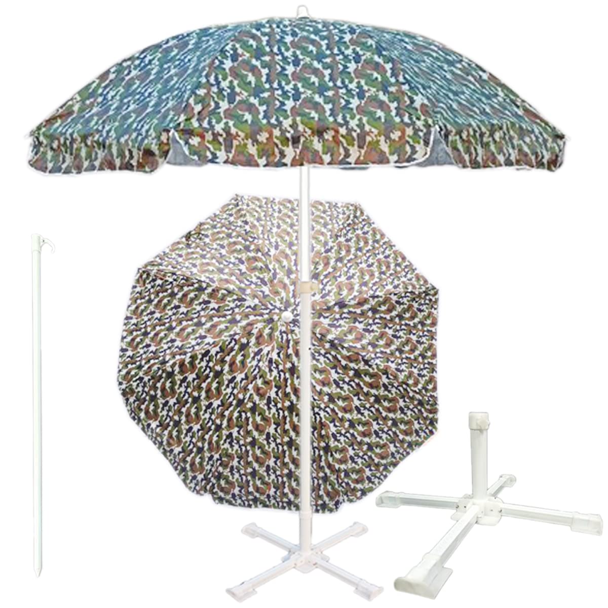 RAINPOPSON Outdoor Garden Umbrella 7FT With Stand Big Size Garden Patio Umbrella C1_21