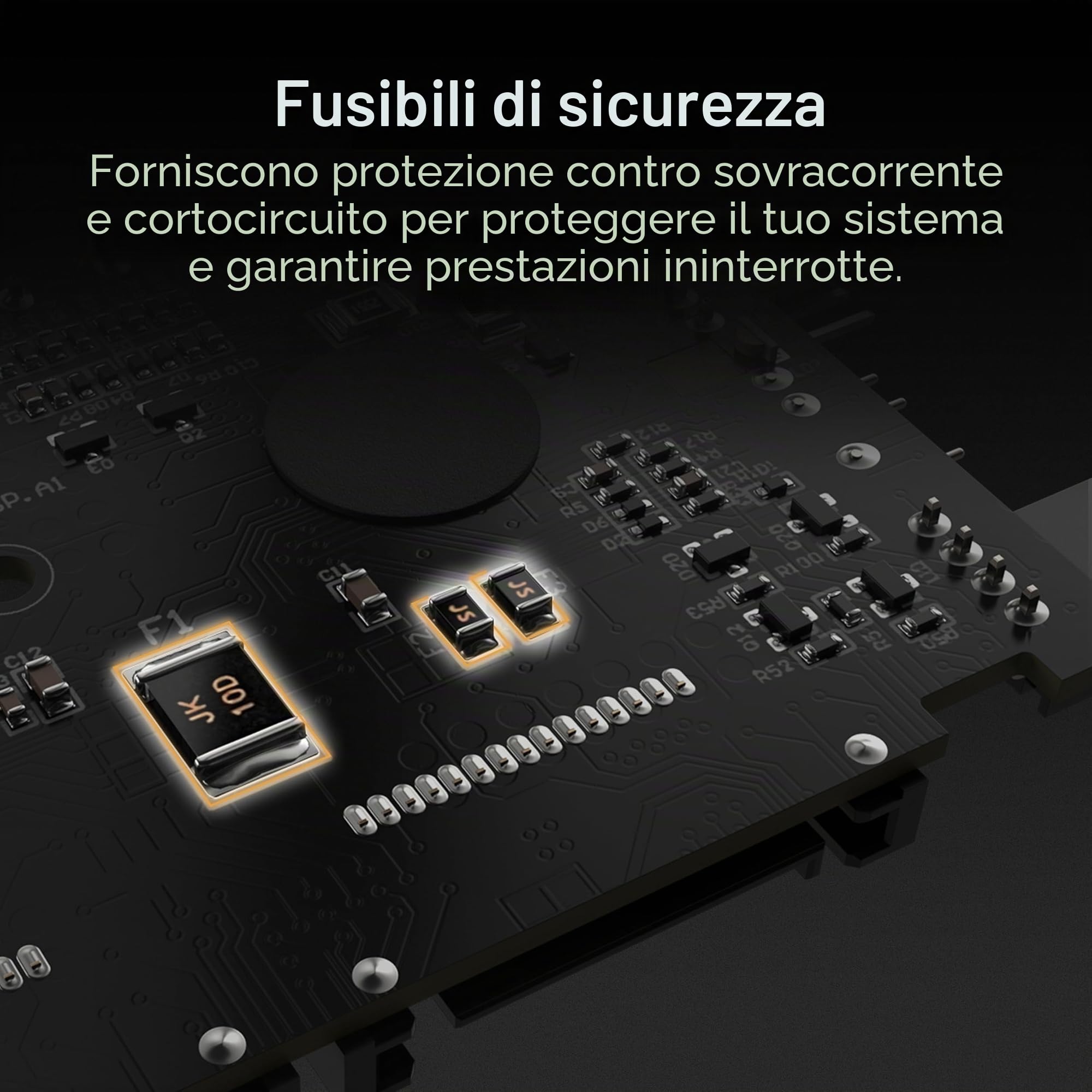 ASUS TUF Gaming ARGB PWM Fan Hub, 6 Ventole Collegabili per il Controllo PWM e ARGB, Doppi Connettori di Alimentazione SATA, Sincronizza gli Effetti per il Raffreddamento e l'Illuminazione, Nero