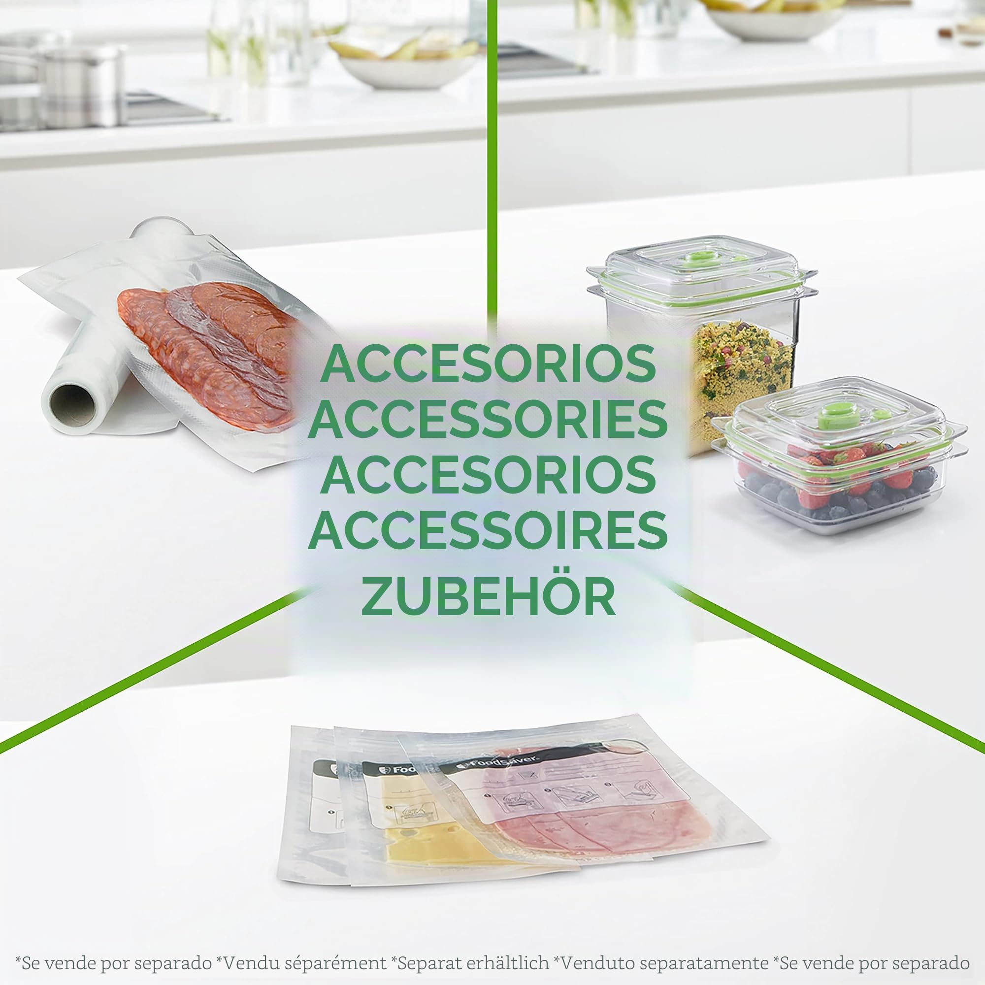 FoodSaver FFS015X-01 Envasadoras al vacío con cánula, Acabado tipo inox