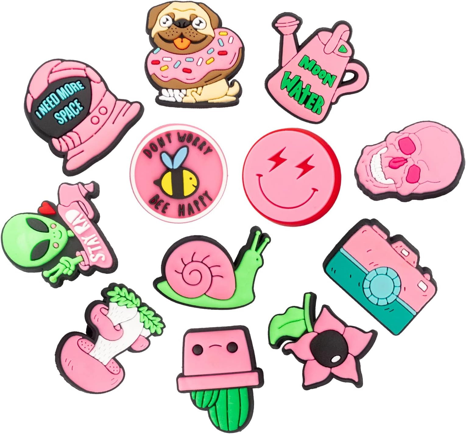 INUANShoe Charms for Clog Sandals Bracelets Wristbands Decoration, 17Pcs Fries Hamburger Drink Shapes Croc Charms for Kids Girls Boys Women Teens, PVC Cute Shoe Buckles Birthday Party Favor