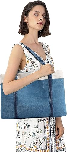 Miniatura 6 de Bolsa grande para mujer, bolso de hombro de 15.6 pulgadas, bolsa de trabajo para computadora portátil
