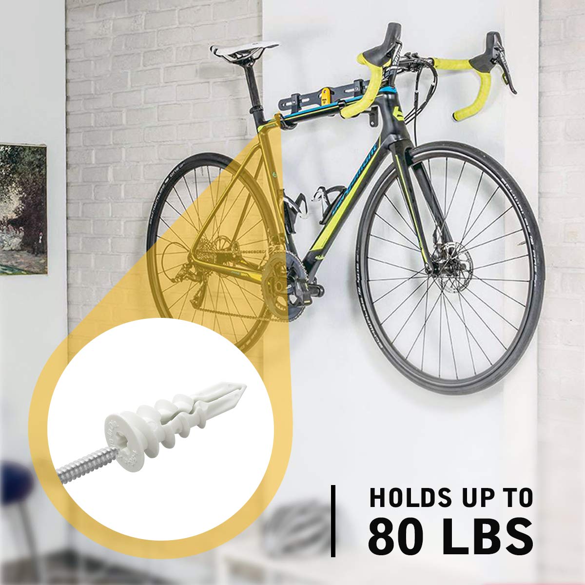 Lenink 50 Pair Self Drilling Drywall Anchors, Drywall Plastic Anchors with Screws Kit, Hang Up to 50Lbs and 80 Lbs (25 Black Screws with Plastic Anchors,25 Silver Screws with Plastic Anchors): Industrial & Scientific