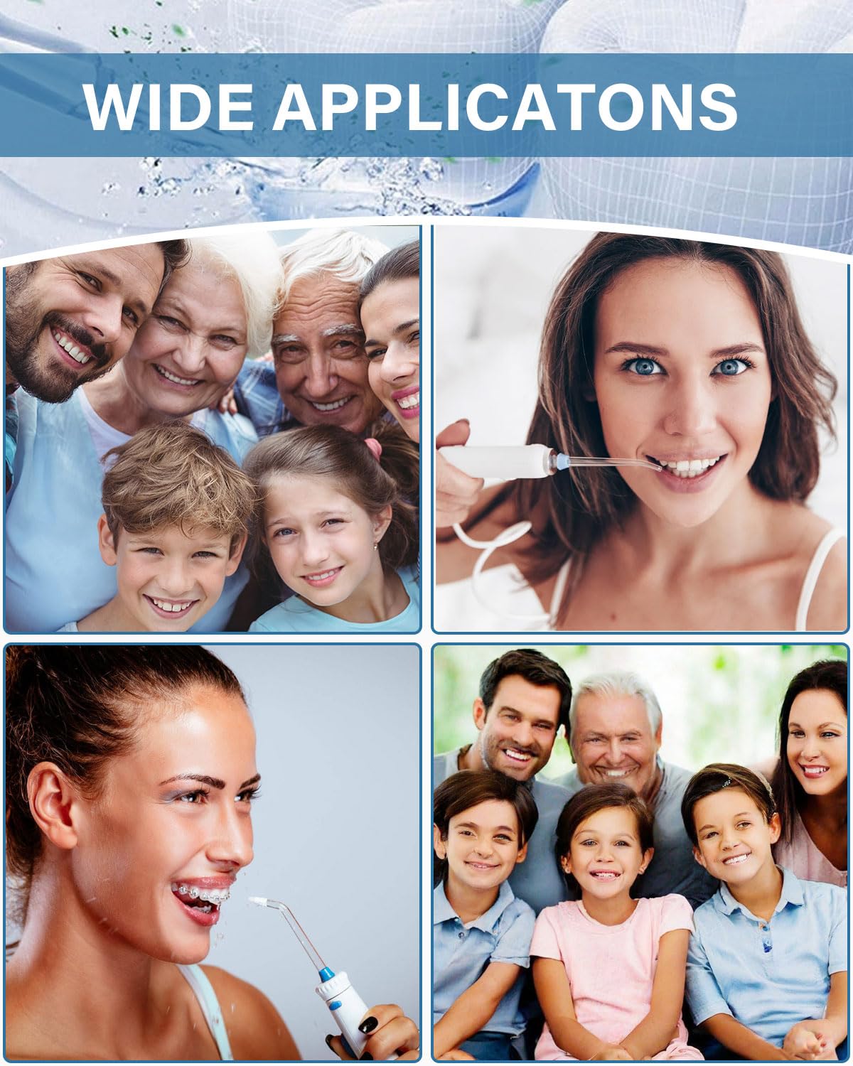 Set di 3 Punte di Ricambio per Idropulsore Dentale, Ugelli Compatibili con perWaterpi WP-100, WP-660 e Altri Modelli, Accessori per Irrigatori Orali, Spruzzo Acqua Dentario