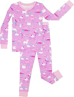 Two-Piece Pajama Set for Boys & Girls, Soft Viscose from Bamboo Toddler Pajamas for Kids, Family Matching PJs