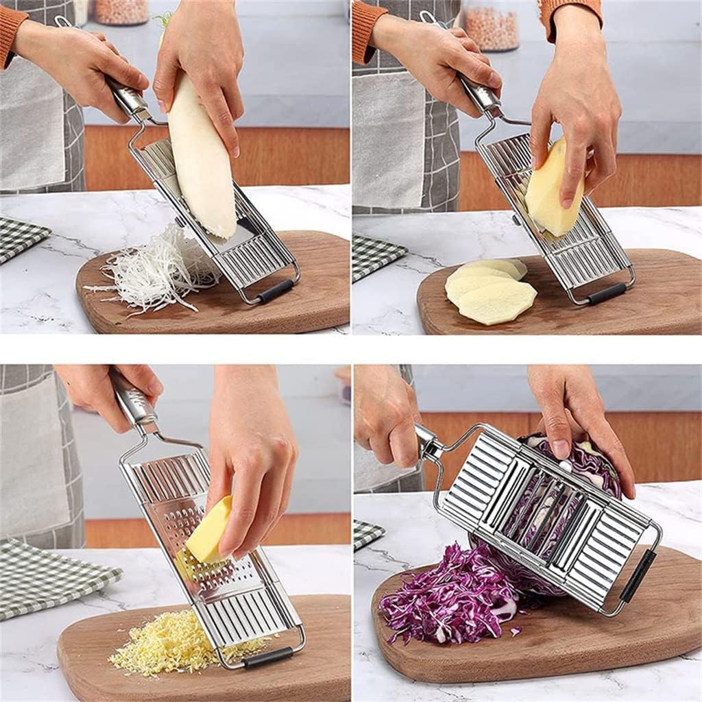 Multifunctional Vegetable Slicer Stainless Steel Grater Fruit Potato Peeler Adjustable Kitchen Tools